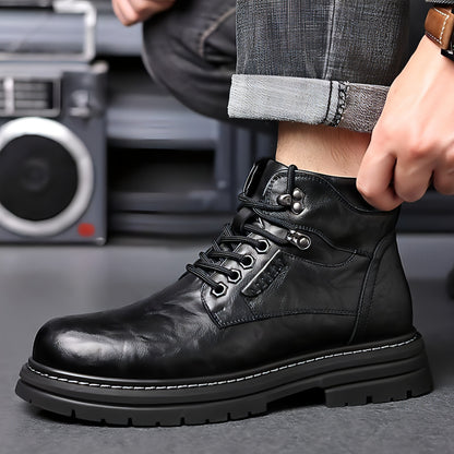 A.1 Men's Fashion British Style High-top Boots