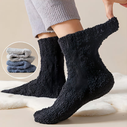 Winter Warm Fuzzy Coral Fleece Socks Women Men Velvet Thickened Home Sleepping Floor Socks