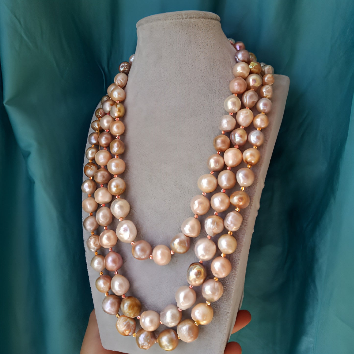 Pure Natural Oversized Pearl Long Necklace Personality Luxurious