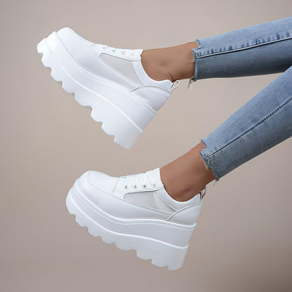 Women's Fashion Lace-up Thick Bottom Casual Daddy Shoes