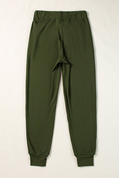 Moss Green Drawess Taille getötet Jogger