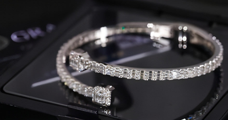 Square S925 Silver Moissanite Bracelet