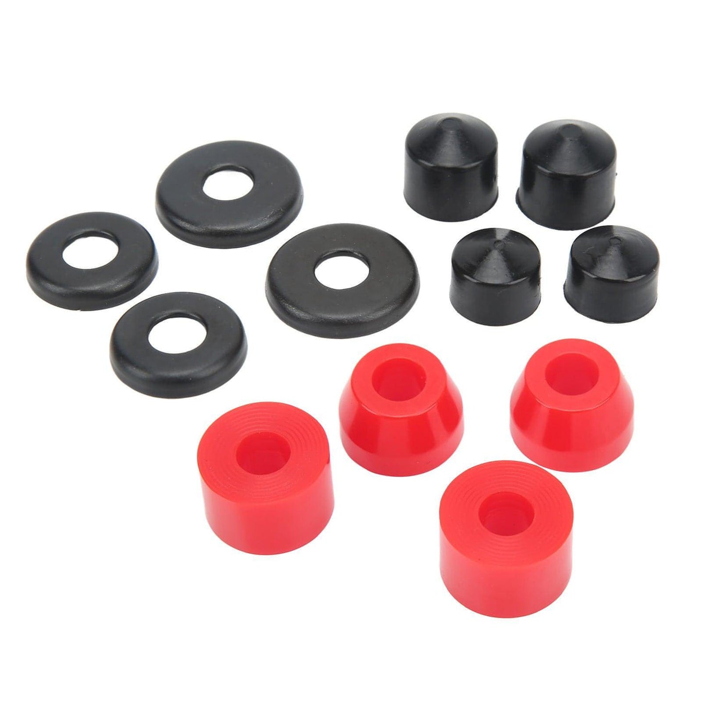 Skate Board Bushing Set PU Damping 90A Skateboard Replacement Bushings for 4 Wheel Skateboard Red