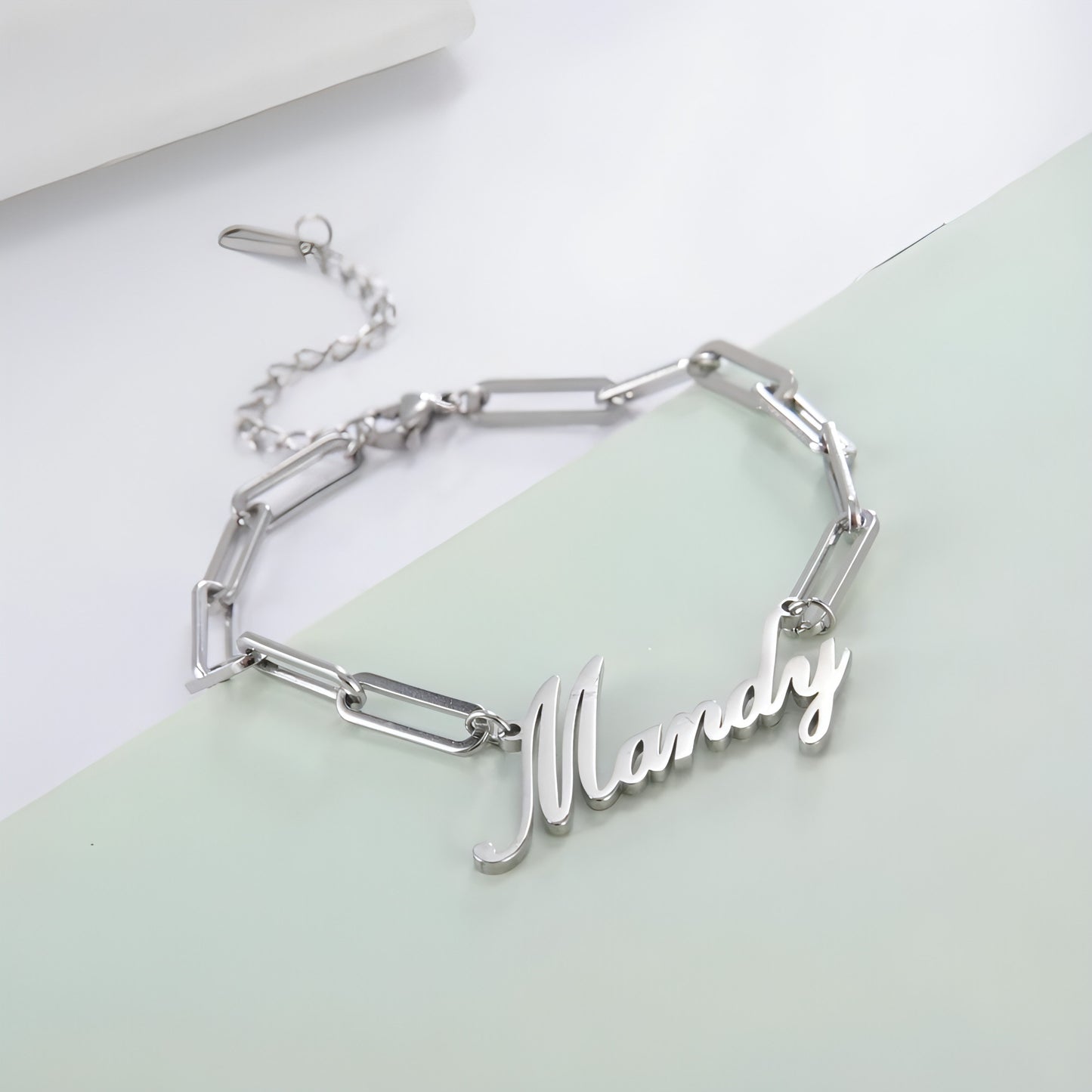 Stylish Stainless Steel Square Chain Bracelet – Modern & Minimalist Design