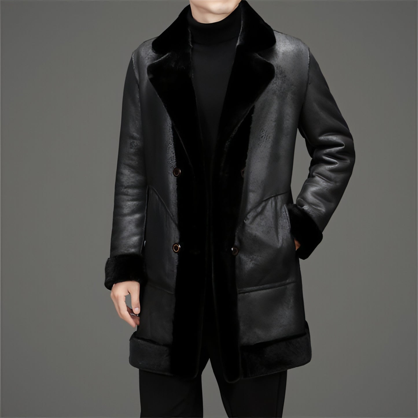 Xuelan Mink Fur Warm Coat On Both Sides Jacket Ment