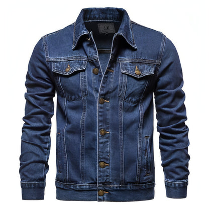 Jacket Men Casual Blue Lapel Jeans Jackets Qualit