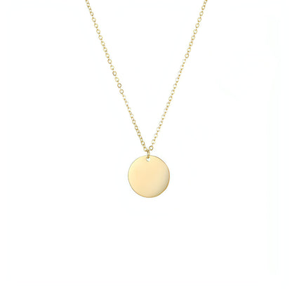 Minimalist Gold-Plated Round Pendant Necklace – A Timeless Statement!