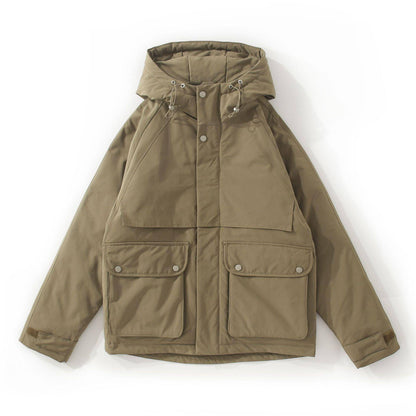 All-match Short White Duck Down Hooded Jacket Men