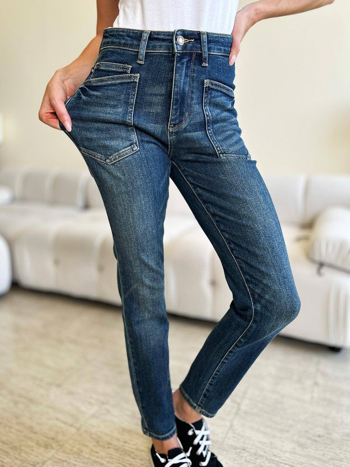 Judy Mavi Tam Beden Yüksek Bel Skinny Jean