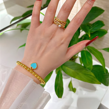 Pulsera de moda de oro puro para mujer