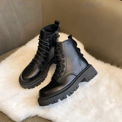 Black Boots Tide feminino outono e inverno Novo estilo