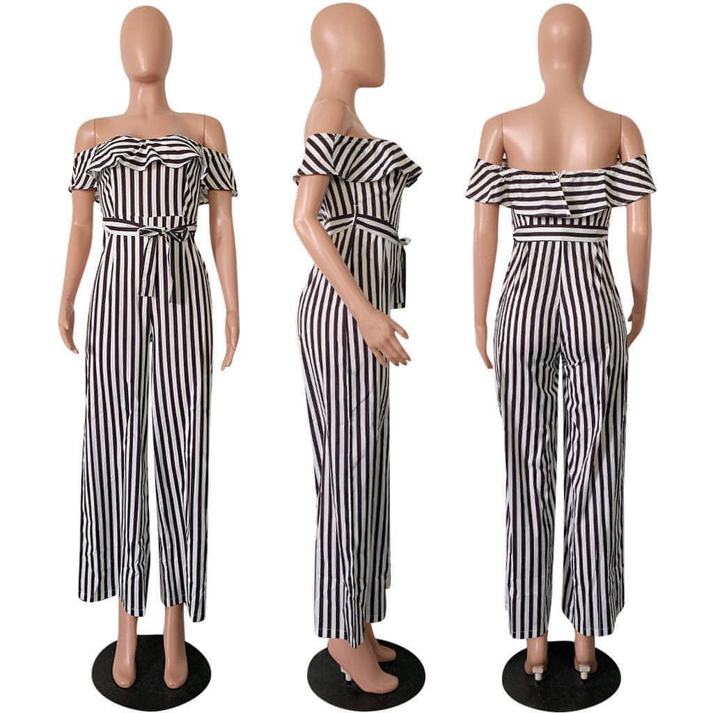 striped jumpsuit