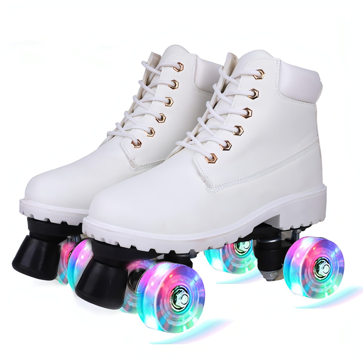 Double Row Skates Double Row Pulleys Four-roller Skates Roller Skating Flashing Wheels