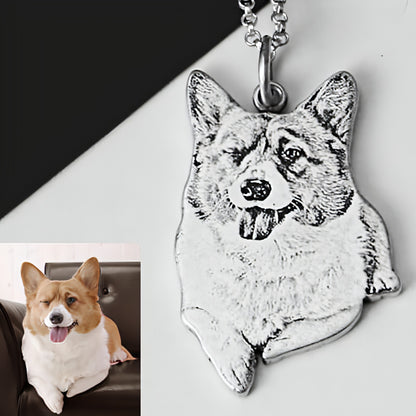 925 Silver Custom Cat And Dog Animal Photo Necklace