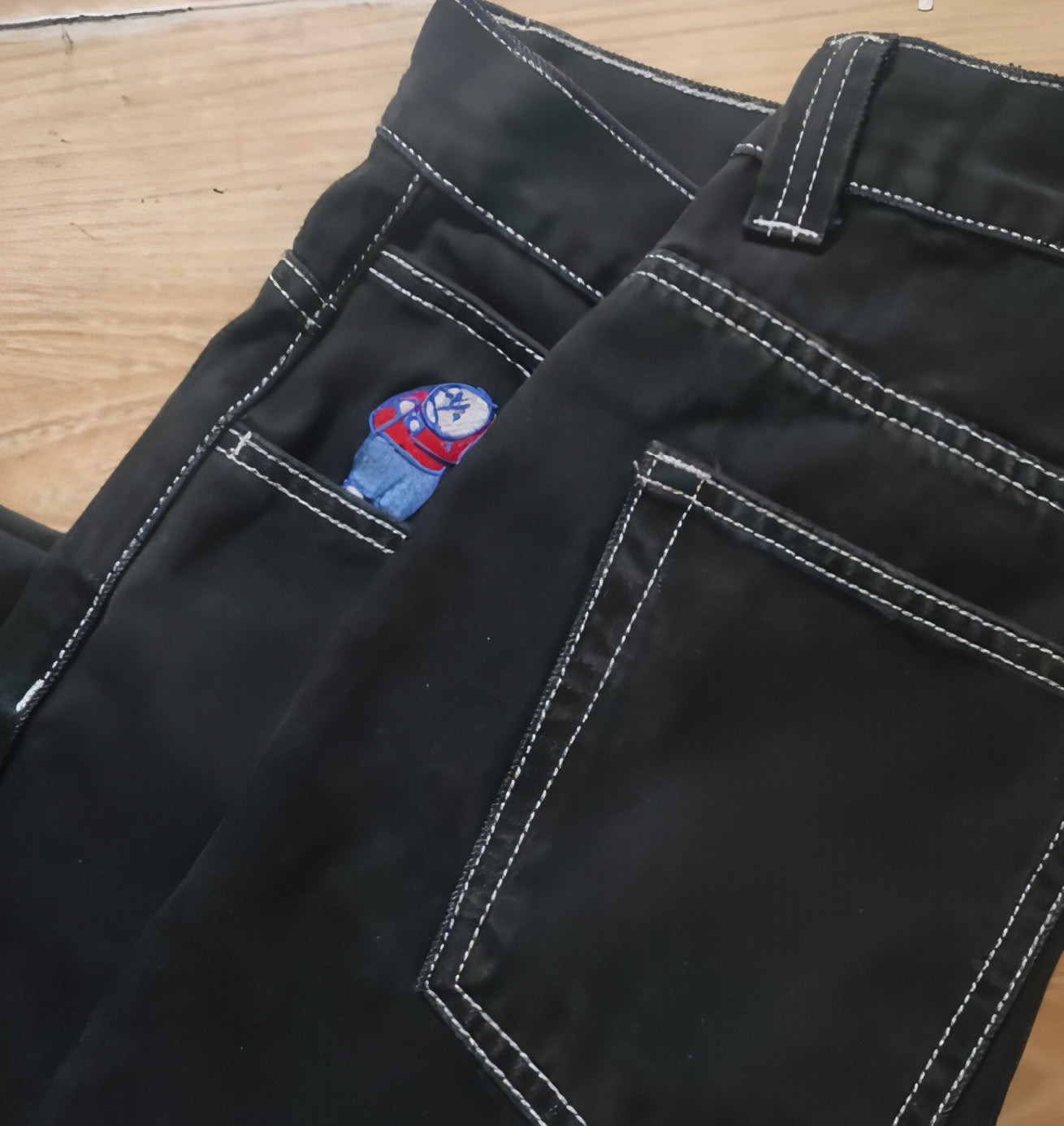 Jeans mit weiter Hose und großem Schritt Damen