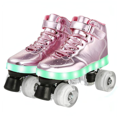 Patines de cuatro ruedas con luces intermitentes