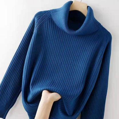 Übergroßer Strickpullover mit Rollkragen