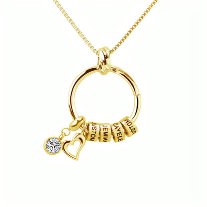 Trendy Love Pendant Exclusive Lettering Necklace With Diamonds