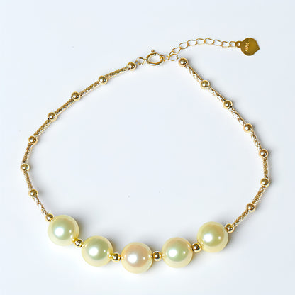 European And American New Light Gold Pearl Bracelet