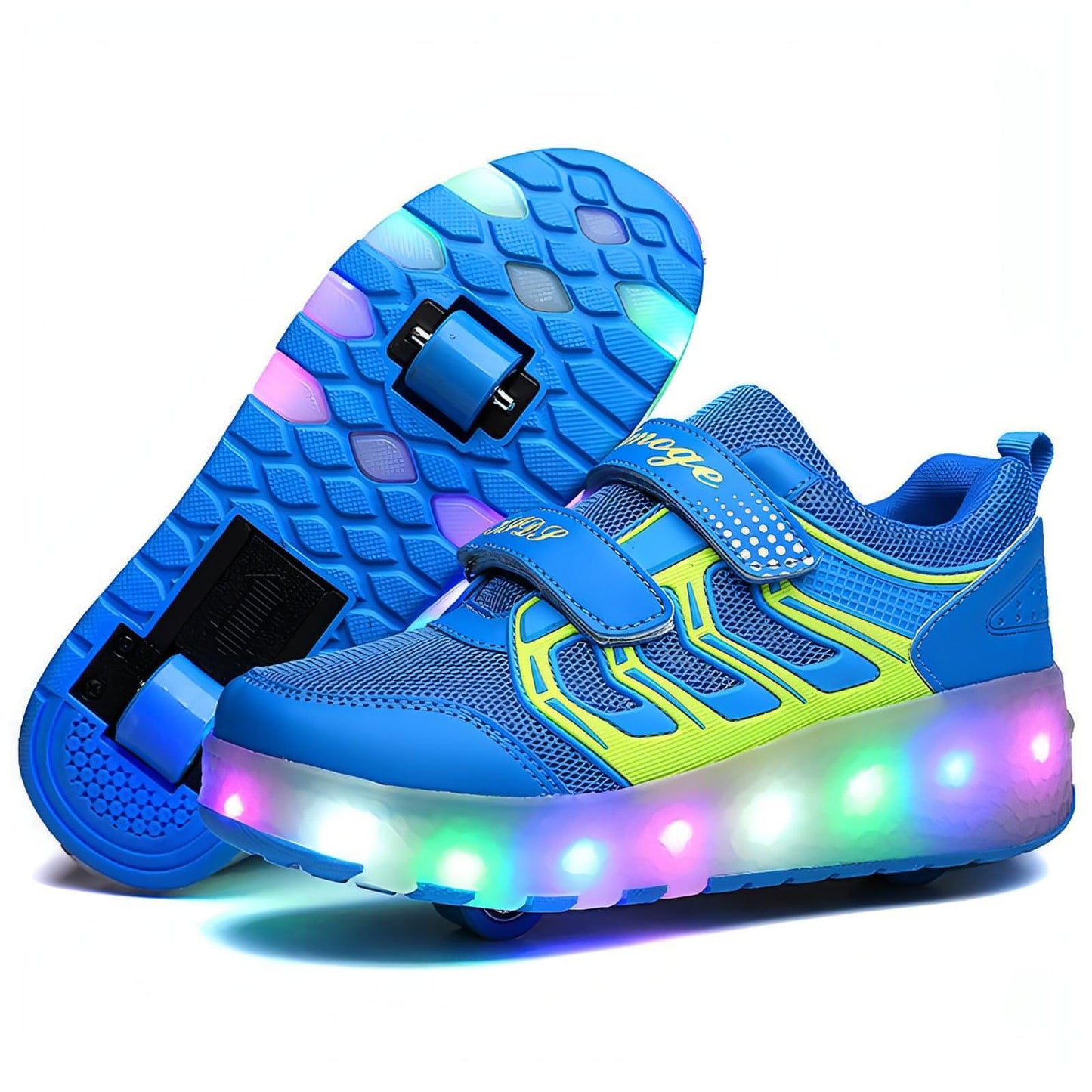 Zapatos con ruedas de una rueda Heelys para niños, coloridos y recargables por USB