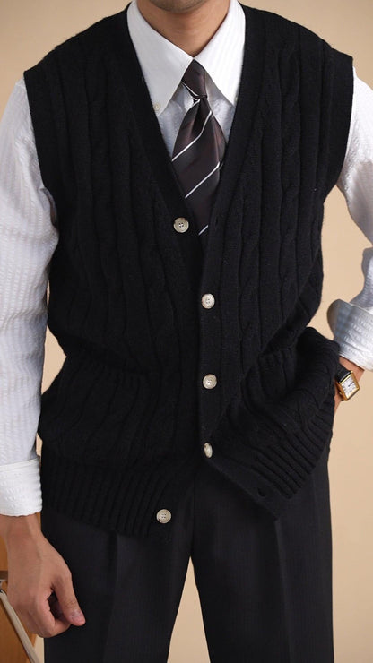 Aoyang Woolen Vest Sweater Men's Autumn And Winter