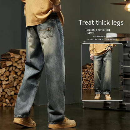 Men's Loose Straight Cargo Pants (Jeans)