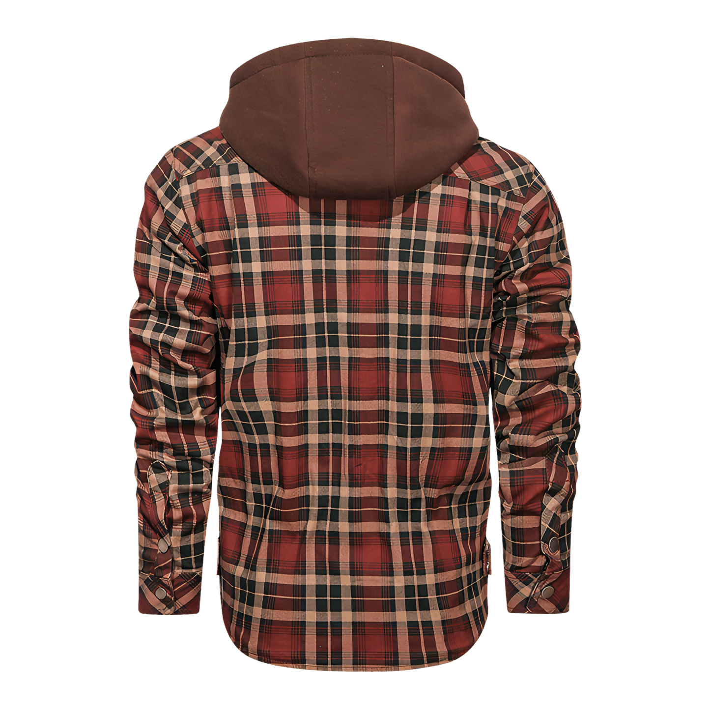 Men Long-sleeved Plaid Jacket