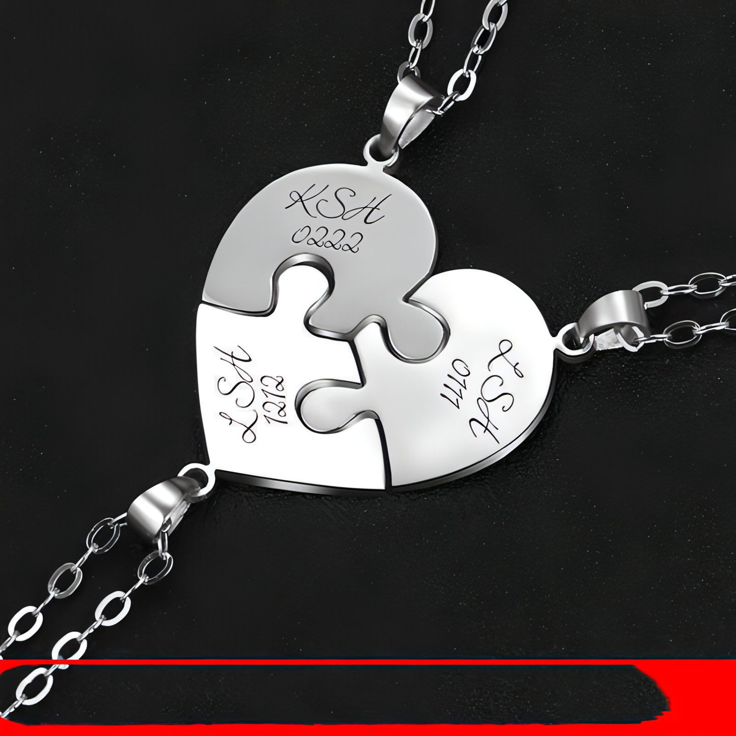 Personalized Family Pendant – Heart Necklace for Siblings & Loved Ones