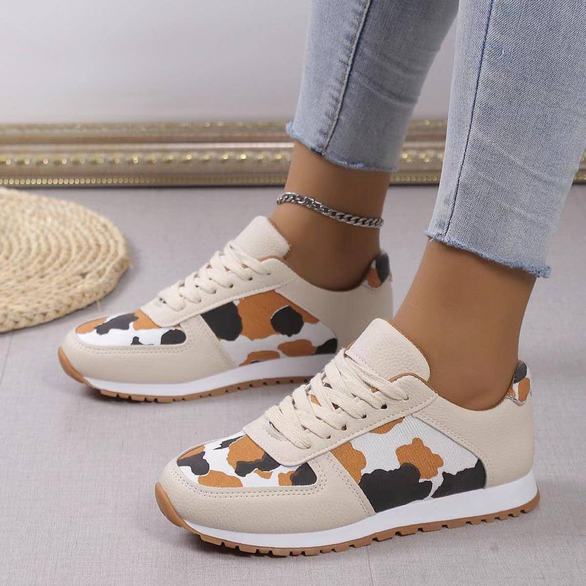 A.1 Leopard Print Sports Shoes For Women Sneakers