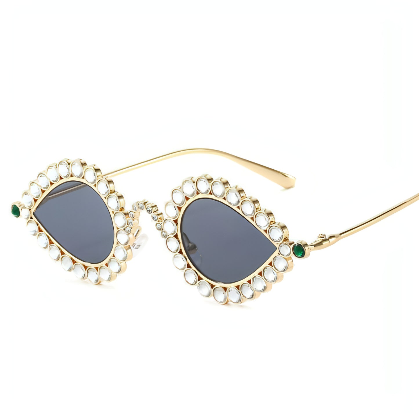 Z. Metal Small Frame Diamond Sun Glasses Accessories