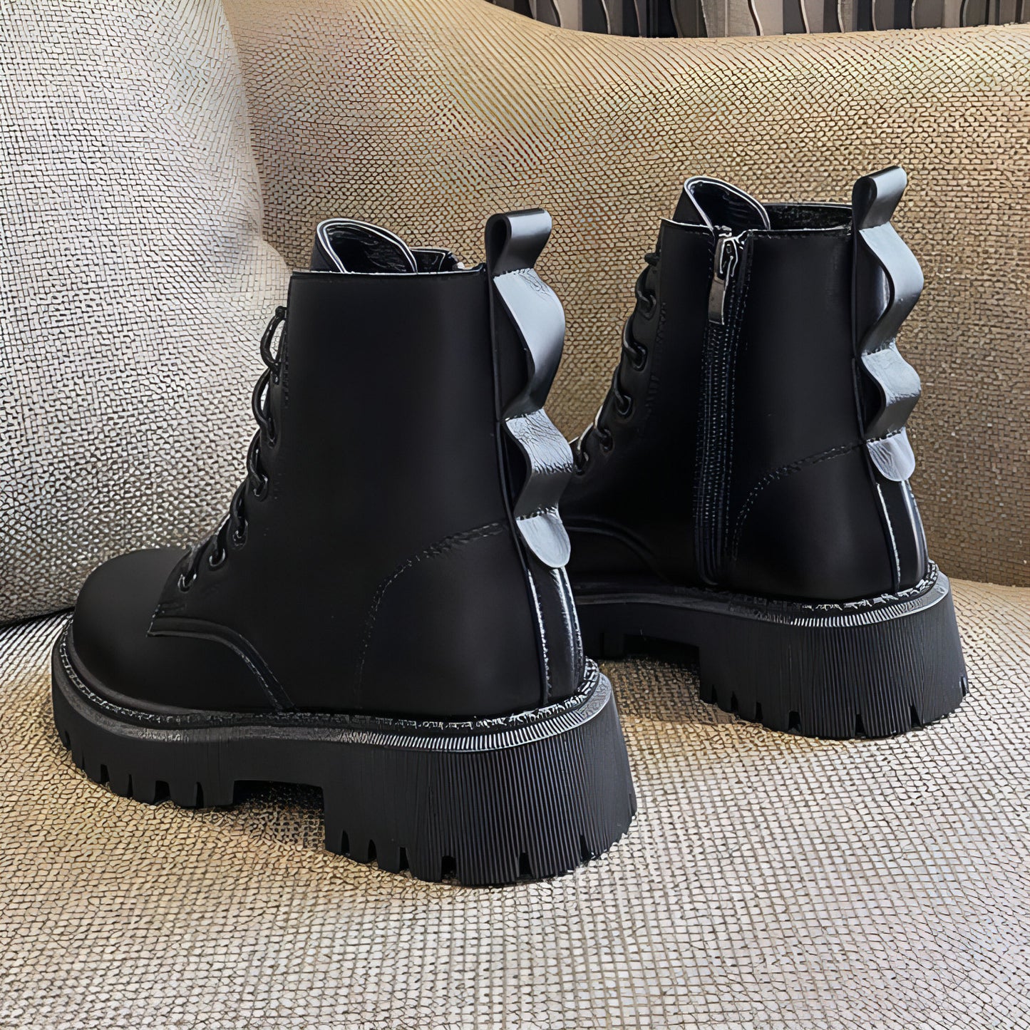 Black Boots Tide feminino outono e inverno Novo estilo