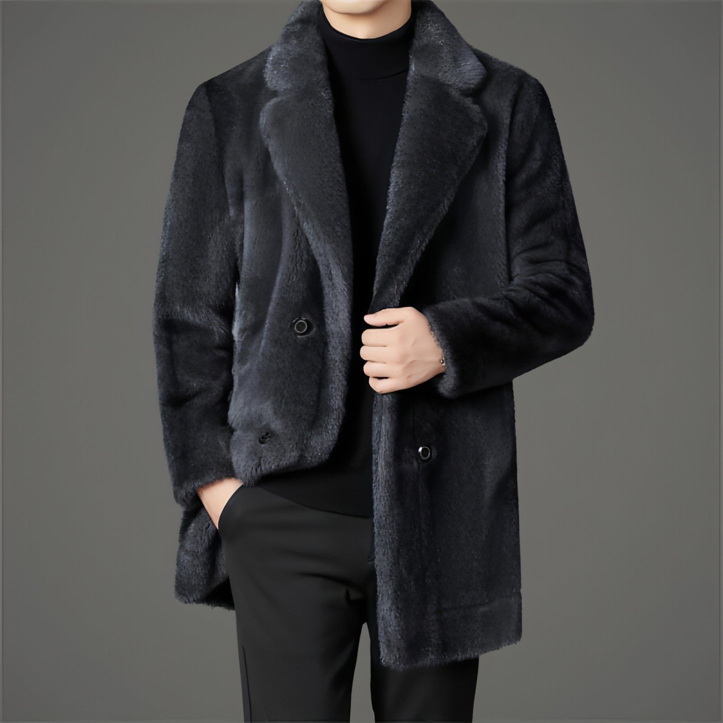 Xuelan Mink Fur Warm Coat On Both Sides Jacket Ment