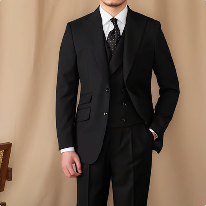 Suit Three-piece Suit Business Pure Color Wool