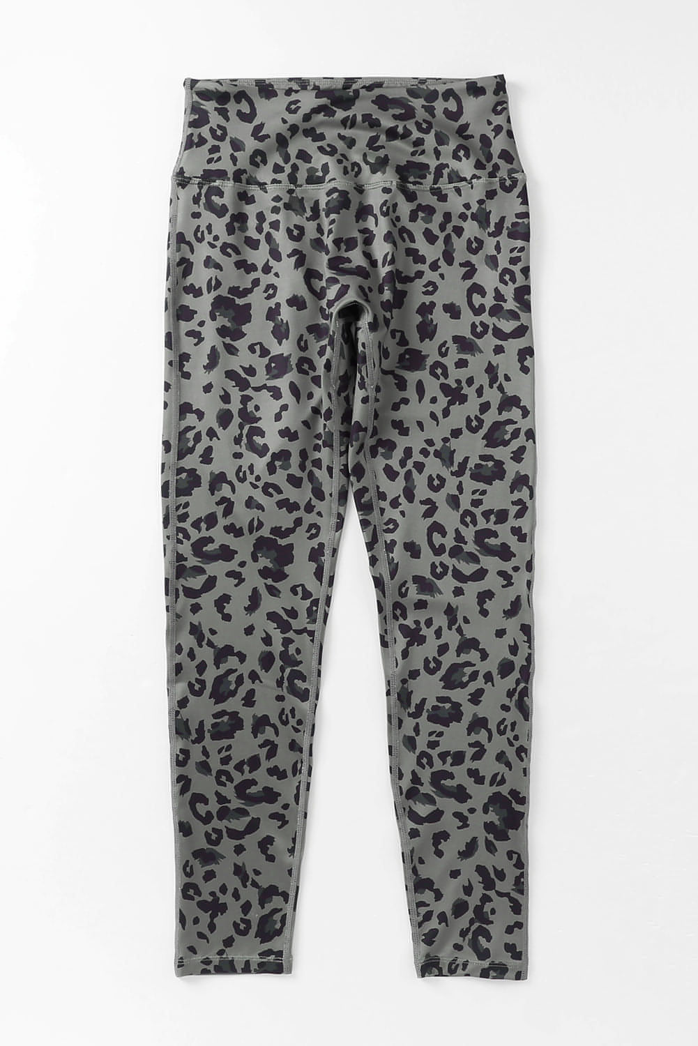 Graue klassische Leopardendruckaktive Leggings