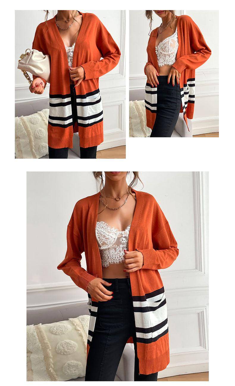 Women's Thin Loose And Thin Knitted Long-sleeved Sweater Coat