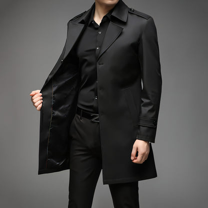 Mid-length Trench Coat Men's Casual Suit