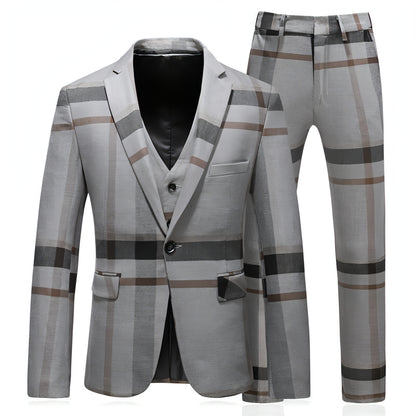 Men's Fashion Slim Single-breasted Suit Vest Pants Set