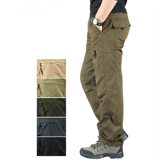 Men's Fashion Casual Elastic Waist Multi-pocket Casual Pants