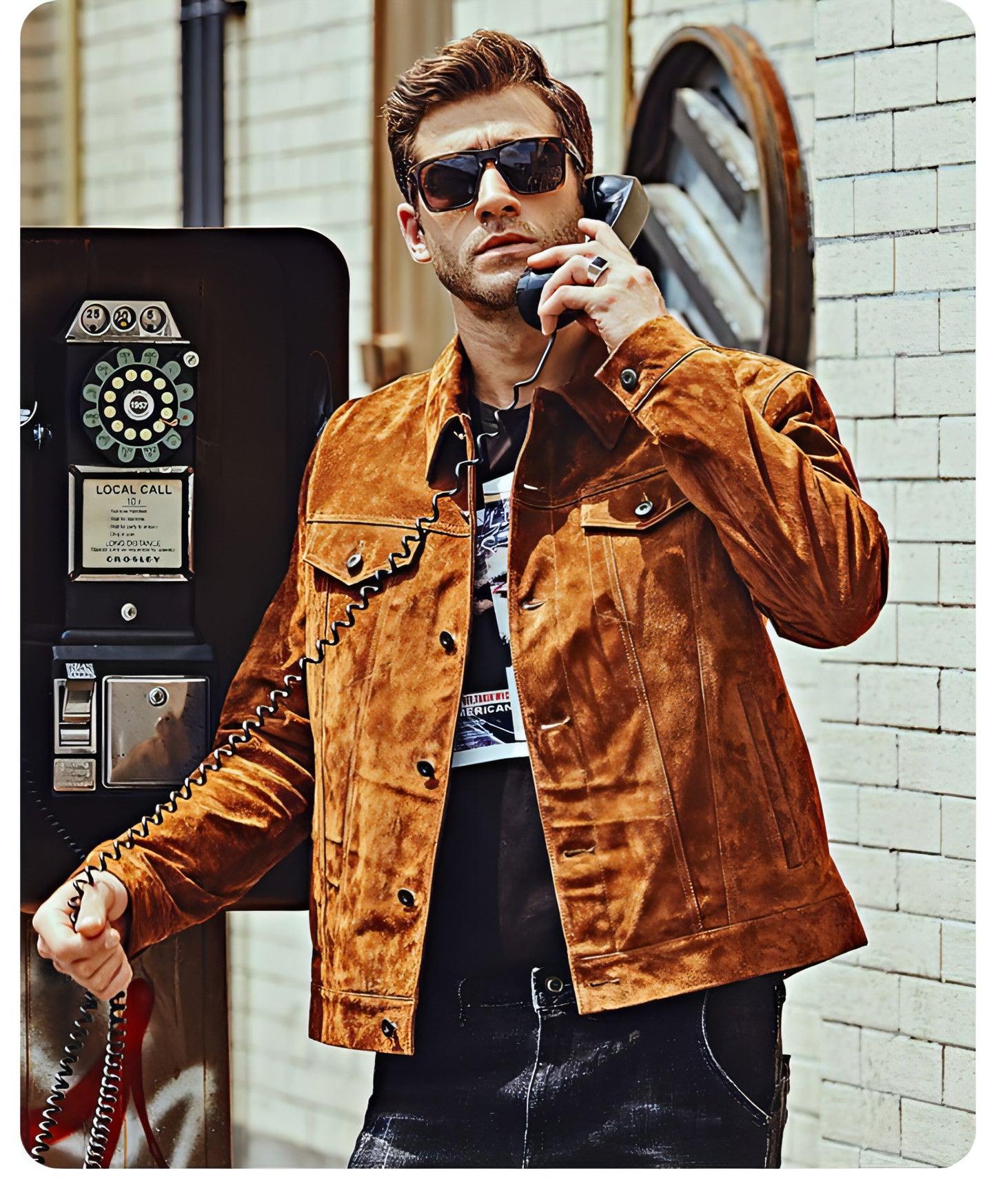 Leather Biker Jacket For Men American