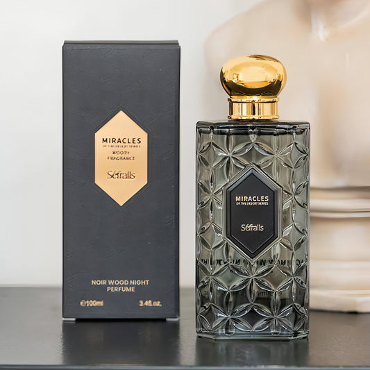 Čudeži Sefrals noir Wood Night Parfum Perfum Woody Dišava Luksuzni parfumi leseni dolgotrajni podpis Gra Graceful Dišava