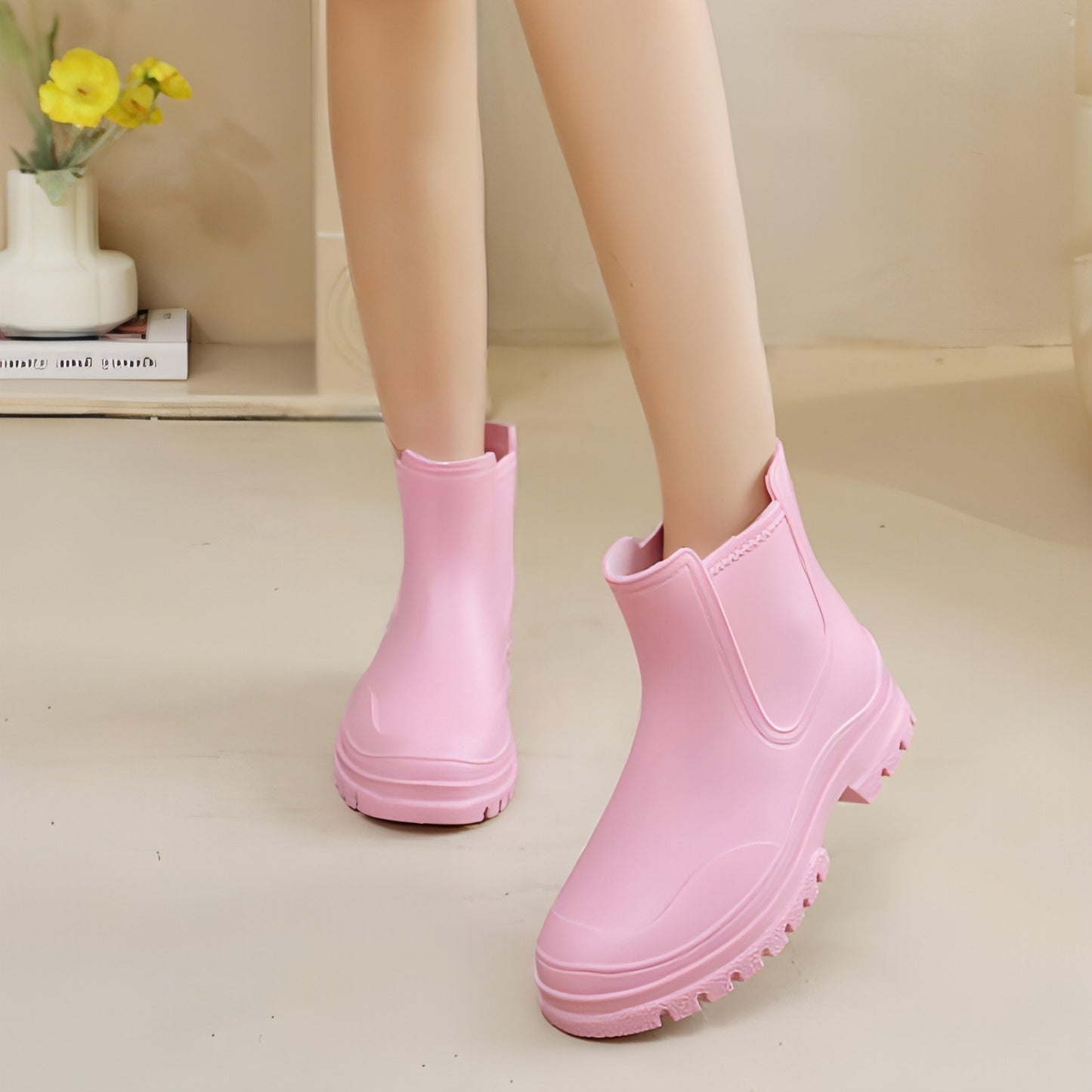 Cross-border Ladies Outdoor Work Rain Boots Lightweight Non-slip Rubber Shoes Kitchen Shoe Cover