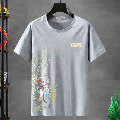 Camiseta de manga corta de gran tamaño para hombre suelta