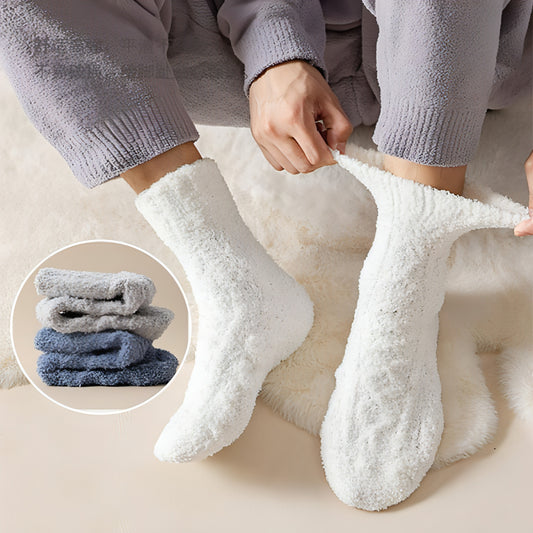 Winter Warm Fuzzy Coral Fleece Socks Women Men Velvet Thickened Home Sleepping Floor Socks