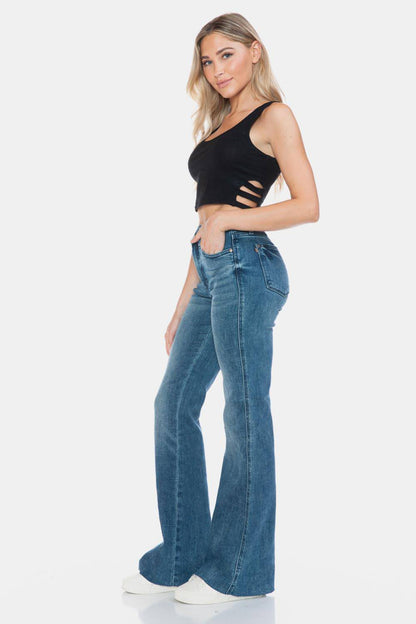 Judy Blue Tam Boy Karın Kontrol Kesim Hem Flare Jeans