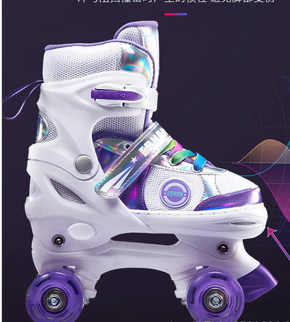 PU Full  Children's Roller Skates Double Row