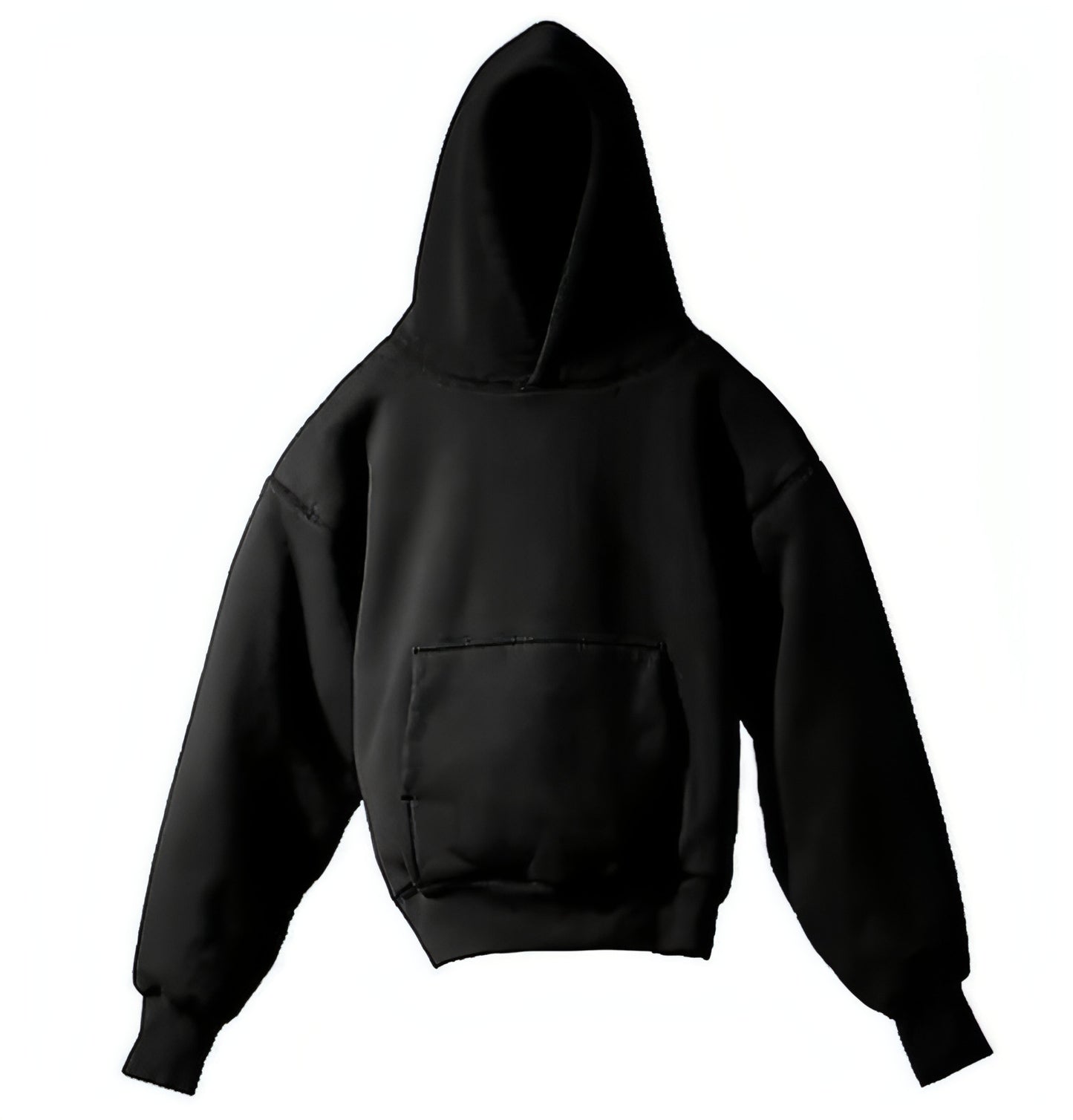 Fleece-lined Solid Color Hooded Sweater For Men