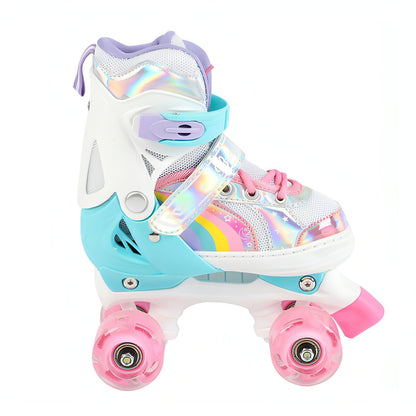 Children's Skates Double Row Four Wheel Full Flash