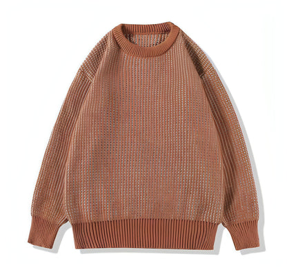 Round Neck Striped Sweater For Men