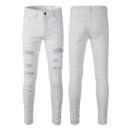 High Street – Zerrissene Stretch-Slim-Jeans für Damen