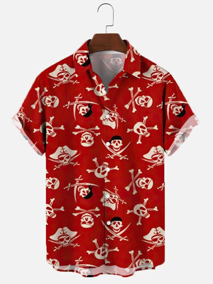 Skull & Roses Printed Men's DressShirt